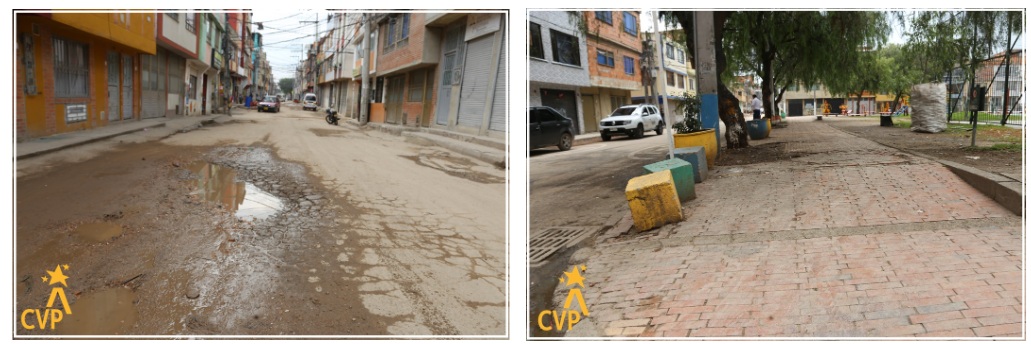 Adjudicamos 14 segmentos viales en Suba Bilbao antes y después