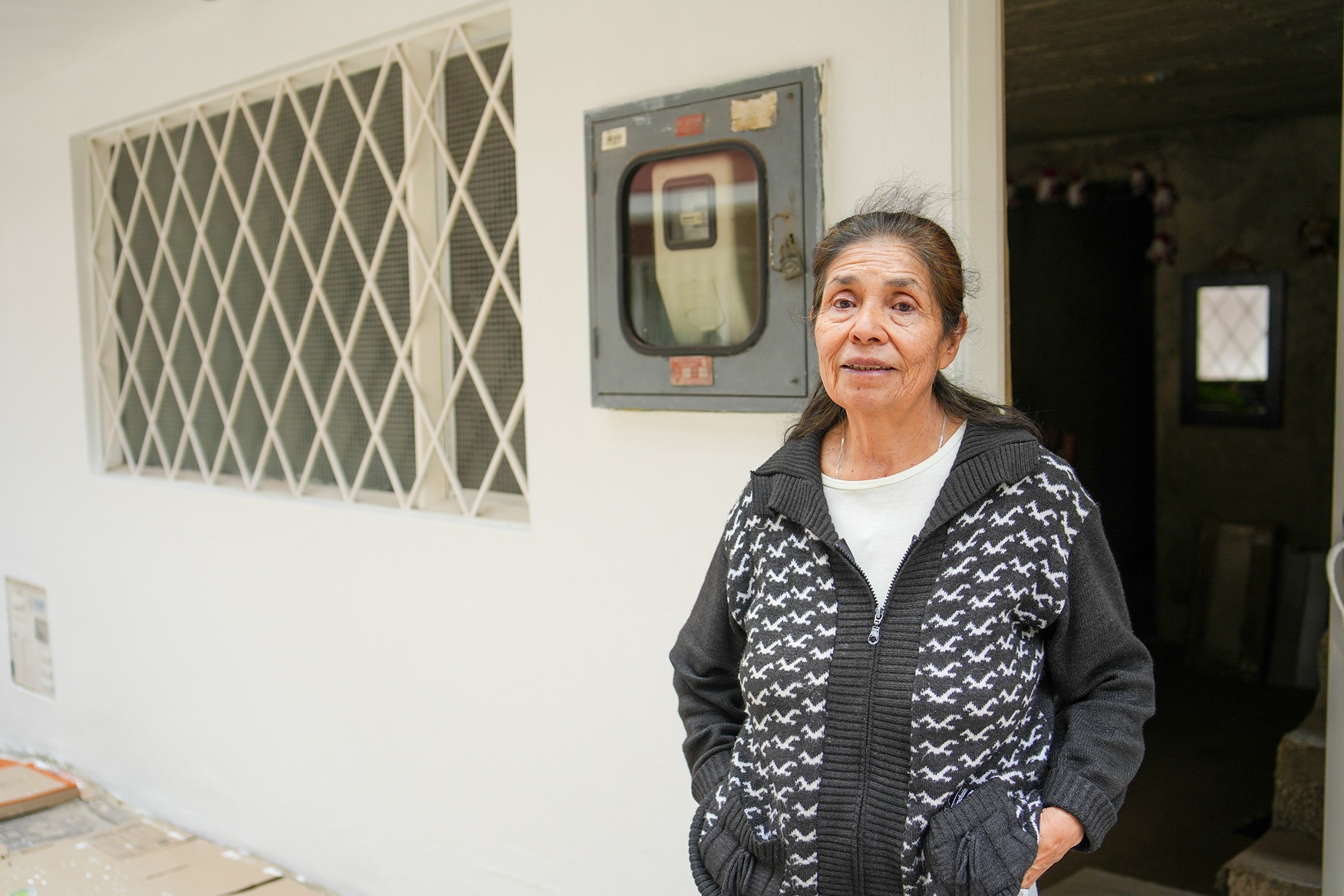 Blanca Molina habitante del Barrio Bilbao en Suba beneficiaria del programa de mejoramiento de vivienda