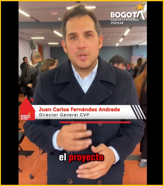 Juan Carlos Fernández director de la CVP en el lanzamiento del proyecto Tejidos Urbanos liderado por la primera dama Carolina Deik