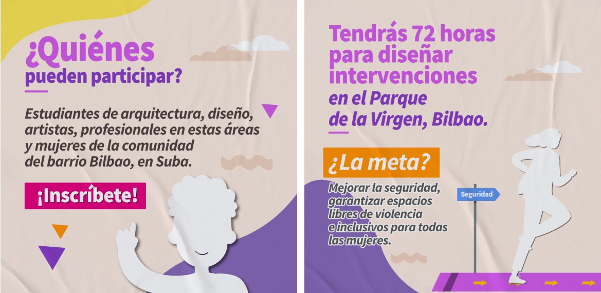 Primer reto de diseño de espacios públicos seguros para las mujeres bases