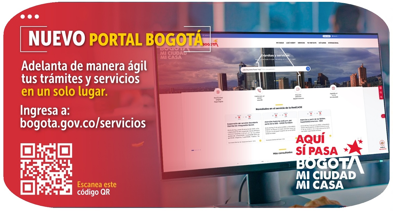 Botón Web portal de pagos trámites y servicios de Bogotá 2025